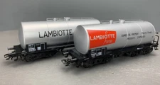 HO Märklin 46532 Lambiotte Type Scywf Petroleum Oil Tank Car Set - 2 Cars HO1433