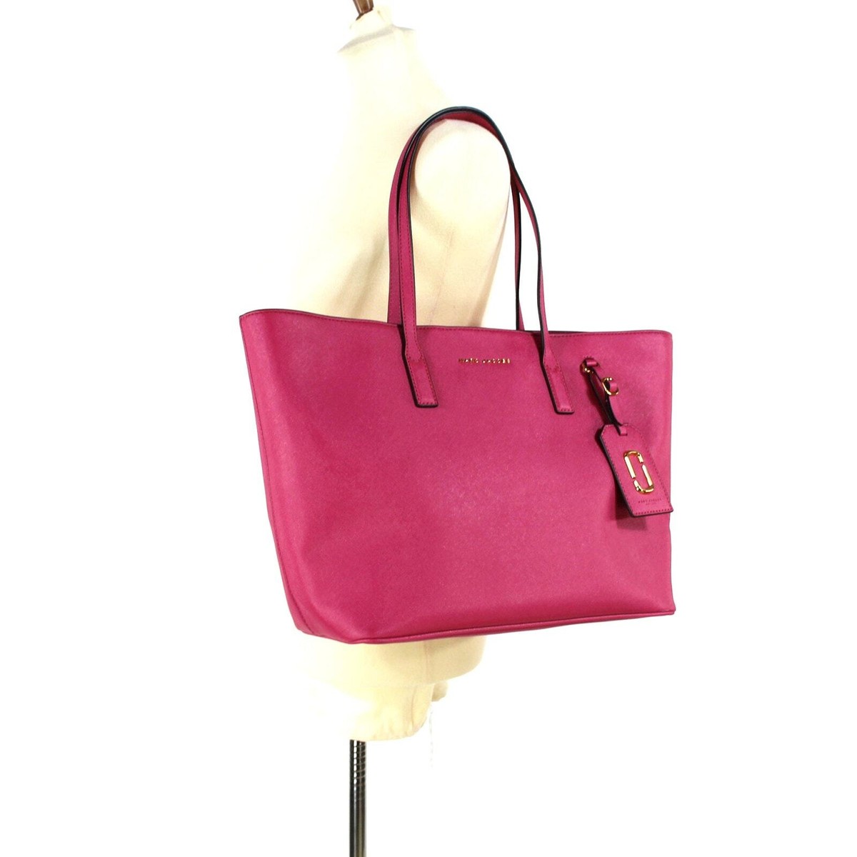 ★関税込み★ MARC JACOBS LIGHT PINK LEATHER TOTE BAG Auth NWT $450 Marc Jacobs Women's The Leather Medium Tote In