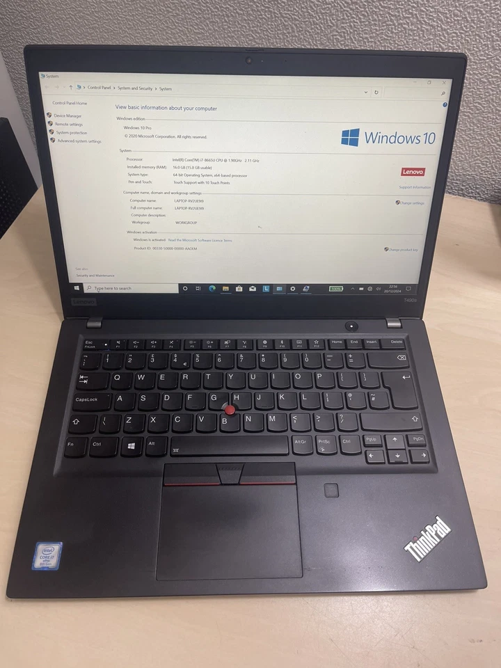 Lenovo ThinkPad T490s · i7-8655U · 16GB · 256GB, photo 2 of 3