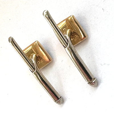 VINTAGE PAIR 14K YELLOW GOLD BLACK ONYX STUDS | eBay