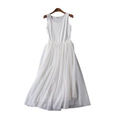 Femme Robe Extension Long Débardeur Maille Couche Caraco Modal Tutu