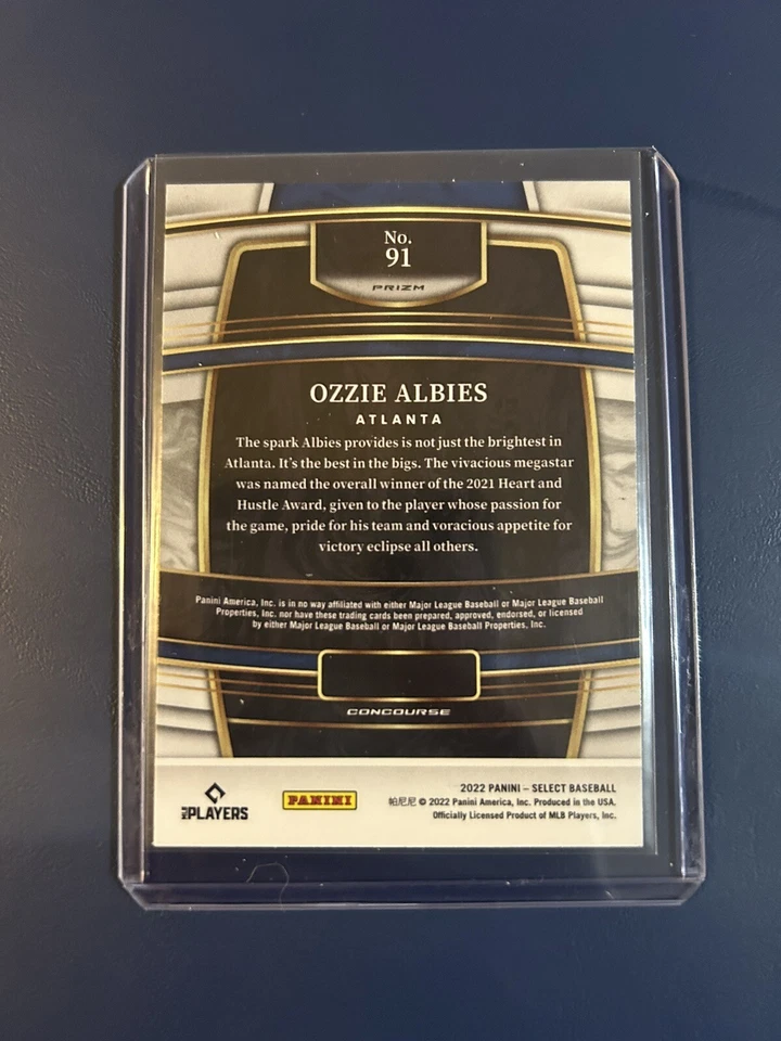 2022 Panini Select #91 Ozzie Albies Scope - Image 2 of 2