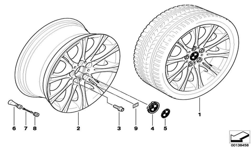 100 X M SPORT PERFORMANCE ALLOY WHEEL BADGE STICKER EMBLEM DECAL BMW 17MM X 9MM - Image 3 of 3