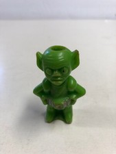 VINTAGE 1978 HONG KONG GREEN ALIEN MONSTER CAKE TOPPER 2.25" M5