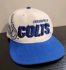 Vintage 90s Sports Specialties Shadow Snapback Hat Indianapolis Colts NFL Laser