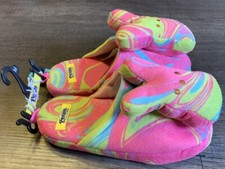 Peeps Plush Bunny Slippers Sherbet Youth Medium