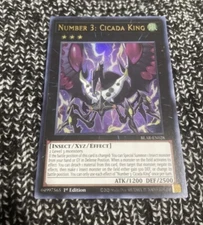 Yu-Gi-Oh! TCG Number 3: Cicada King BLAR-EN028 1st Ultra Rare NM