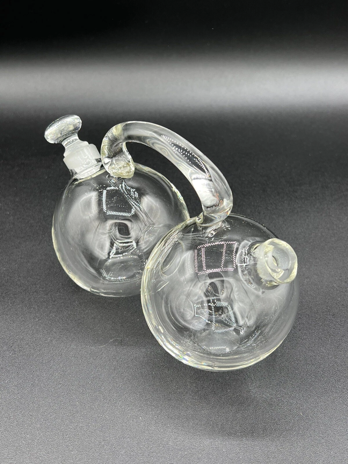 Blown Glass Oil and Vinegar Cruet Fused Bottles