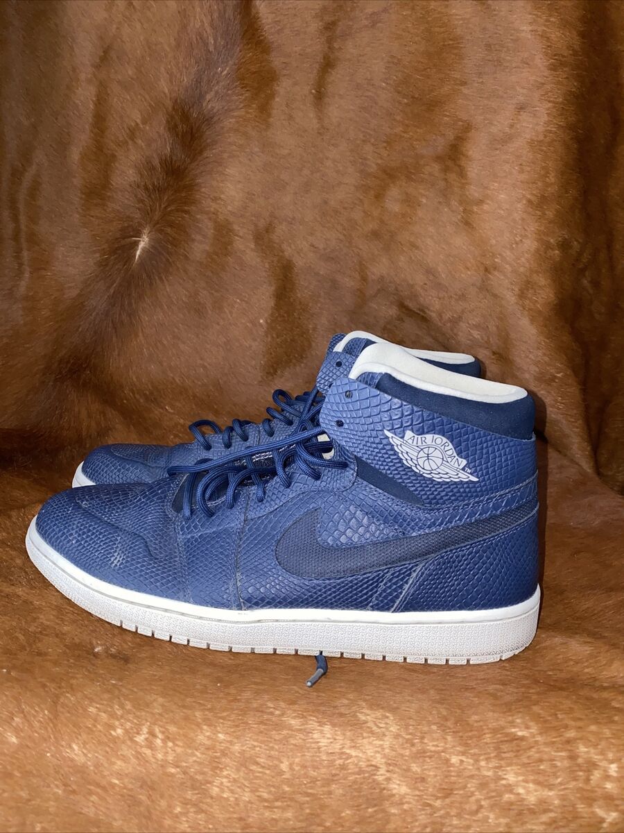 Nike Air Jordan 1 High Nouveau Navy Snakeskin 819176-407 Nike Air Jordan 1 High Nouveau Navy Snakeskin 819176-407