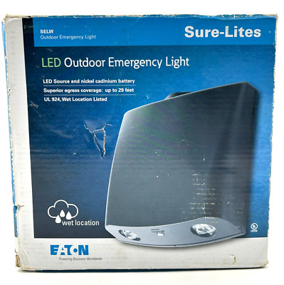 EATON Sure-Lites LED Outdoor Emergency Light Wet Location Silver SELW25 - New