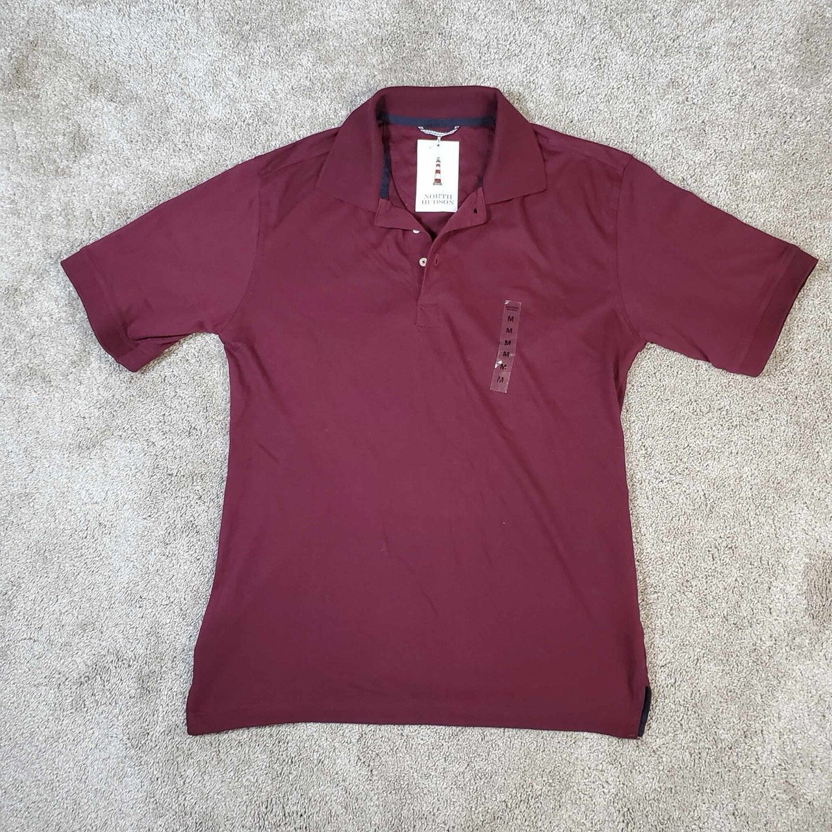 North Hudson Performance NH Polo Shirt Mens Medium Short Sleeve M