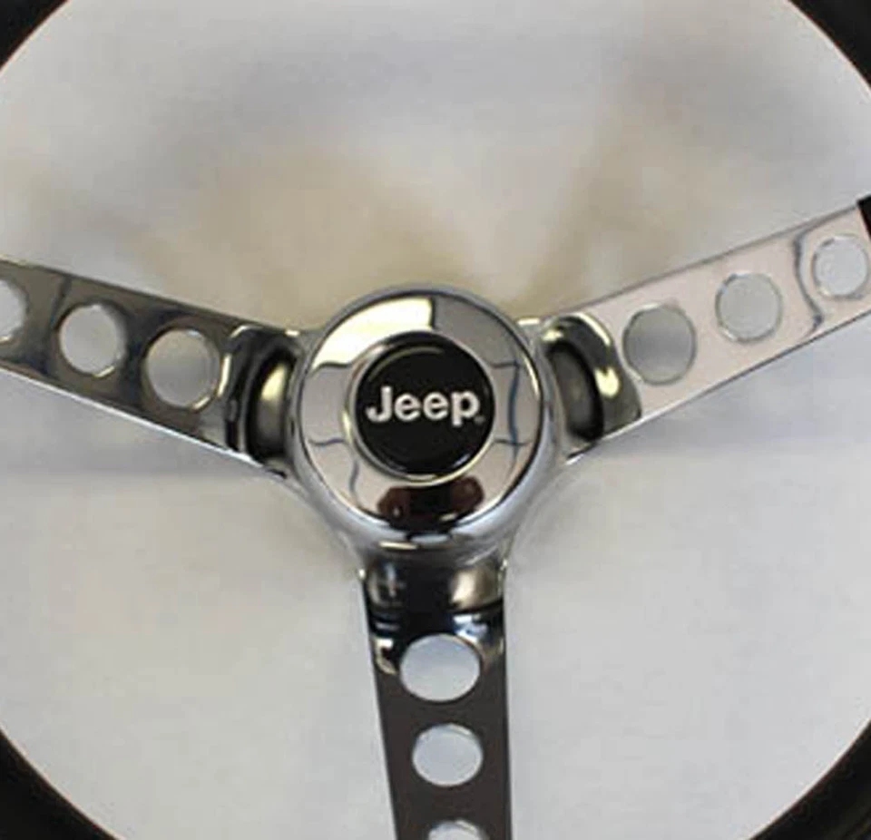  Classic Grant Black Steering Wheel 13 1/2" For 76-95 Jeep CJ5 CJ7 YJ Cherokee - Image 2 of 4