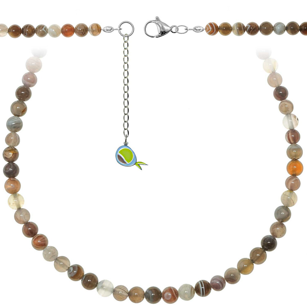 Collier en agate de Botswana pour accessoiriser une tenue élégante au quotidien
