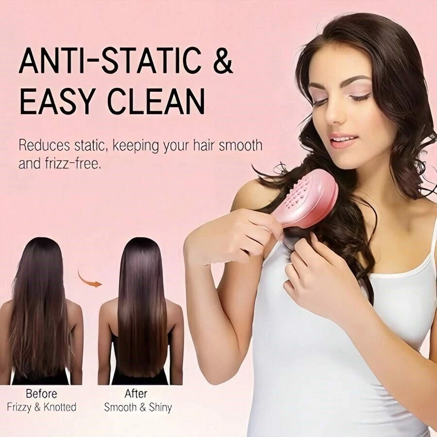 Hair Brush Self-Cleaning Hair Brush for Woman Comb Telescopic Hair Brush - Image 3 of 4