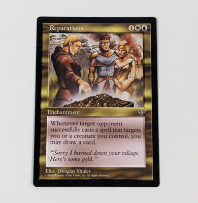 MTG CCG Mirage Expansion REPARATIONS x1 Rare Lightly Played 1996 MTG CCG Mirage Expansion REPARATIONS x1 Rare Lightly Played 1996