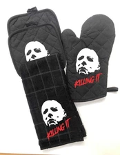 Mike Myers Killing It Black Pot Holder Set of 4