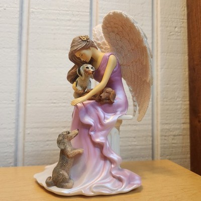 ASPCA Paw-fect Angelic Blessings Figurine Resin Angel w/ Dachshund Dogs 2015 LE