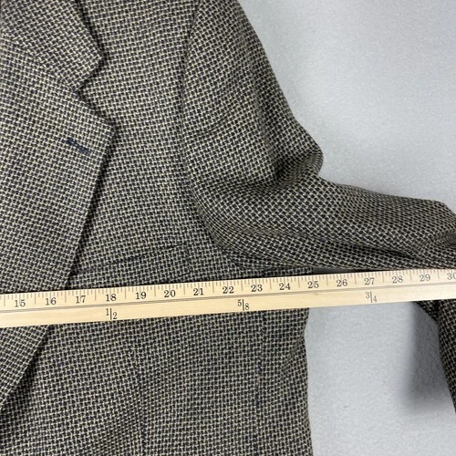 Andre Vachon Lambswool Blazer Sport Coat Mens 46S Brown 2 Button image 9
