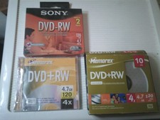 DVD-RW Lot of 11 discs Sony /Memorex Disc 4.7GB 120 Minutes
