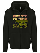 The Best Father in the Galaxy Father's Day Mens Zip Up Hoodie