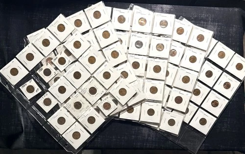 LOT OF 98 LINCOLN WHEAT PENNIES 1930–1958 FINE TO AU MIXED MINTS