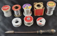 Vintage Solder Lot Multicore, Standard, Sterling, Flemco, Oatey, Ersin ALL SHIP
