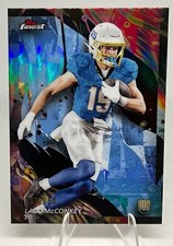 2024 Topps Finest Ladd McConkey SKY BLUE ROOKIE #186 COLOR MATCH (RC) SP /250