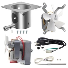 Replacement Fire Pot Hot Rod Ignitor Auger Motor Grill Induction Fan Kit Powe...