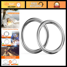 4" Stainless Steel O Rings - Solid Welded Metal Loops for Macrame Hanging Slin