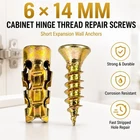 30/50/100X Short Expansion Screw Set for Cabinet Hinge Repair Stripped Thread