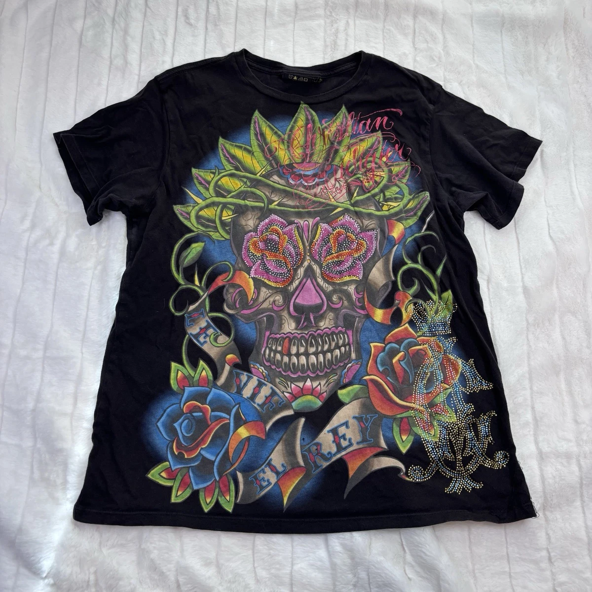 25+ Christian Audigier Skull T-Shirts for Men for sale | Updated