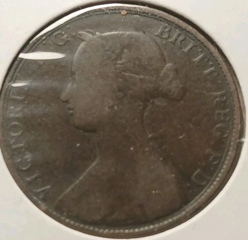 1860 Victoria Half Penny — photo from another recent sale