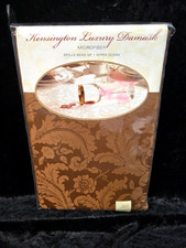 KENSINGTON LUXURY DAMASK MICROFIBER 60X118 OBLONG BRONZE COLORED TABLECLOTH