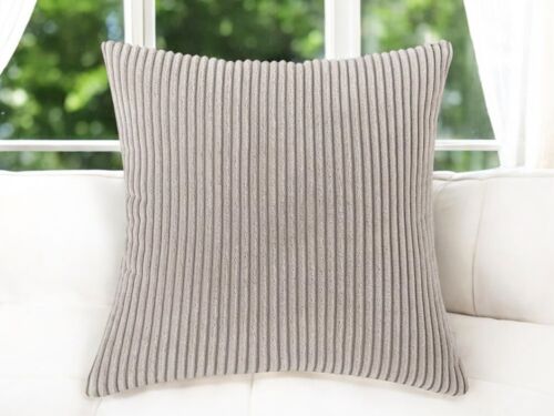 Set of 4 - Cushion Covers Plain Corduroy Cord Jumbo Super Soft 18x18" 45x45cm - Picture 9 of 192