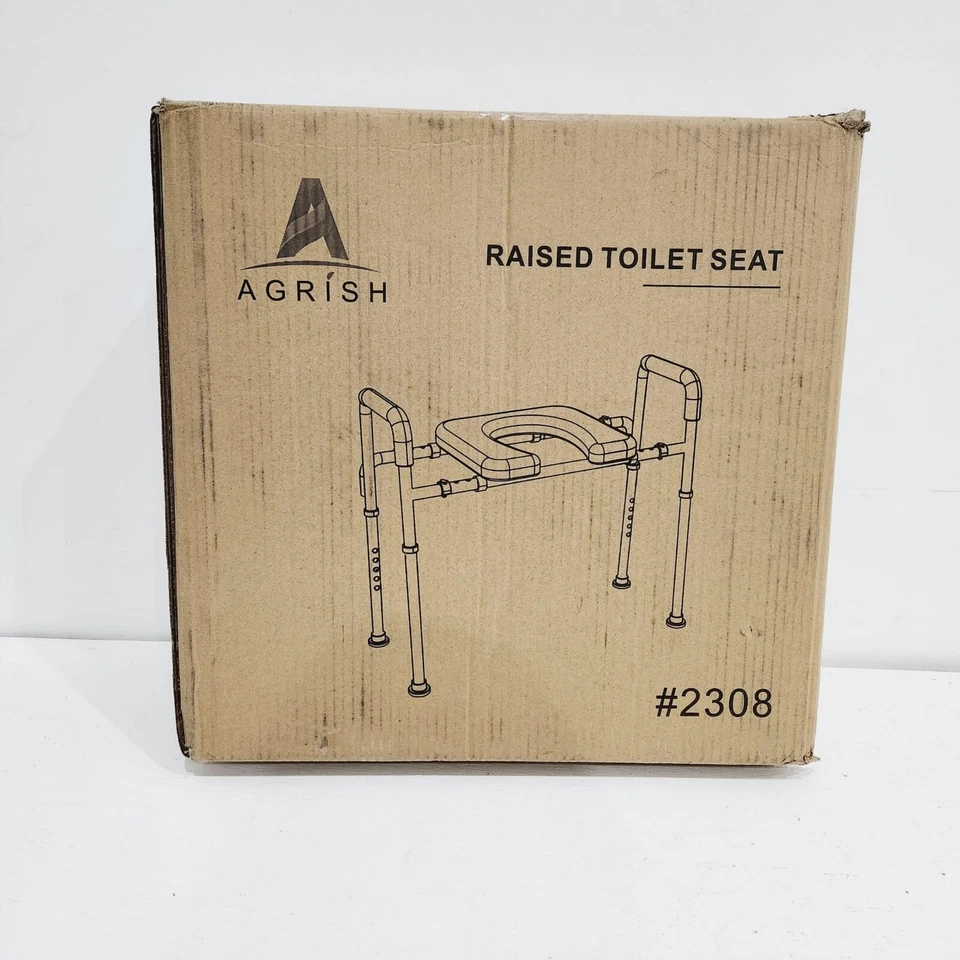 Senior Safety Set – Raised Toilet Seat w/ Handles + Padded Shower Chair 350lb - Image 3 of 4