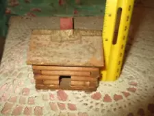 VINTAGE HANDMADE FOLK ART LOOKING WOOD CABIN INCENSE BURNER