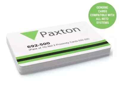 Paxton 692-500 Net2 Proximity ISO Karten ohne Magnetstreifen 10er Pack