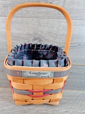 Longaberger 1993 Inaugural Basket With Patriotic Liner Signed REN 1992