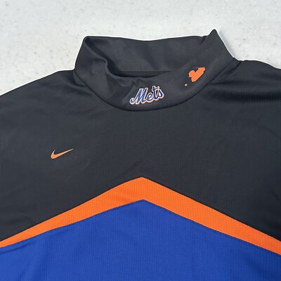 New York Mets Mock Turtleneck Nike Athletic MLB Authentic Vintage