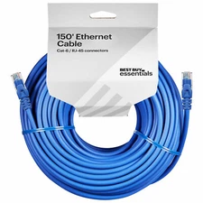 Best Buy Essentials 45.72m 150 ft Cat6 Ethernet Network Patch Cable  1Gbps