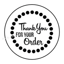 30 THANK YOU FOR YOUR ORDER ENVELOPE SEALS LABELS STICKERS 1.5" ROUND