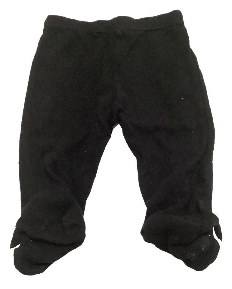 Bebé Iniciador 6 Meses Negro Elastizado Pantalones Pie Leggings Imitación Zapatos Algodón Foto 2 de 2