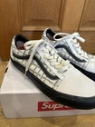 Baskets homme VANS X SUPREME Old Skool Pro blanc cassé UK 10,5 45 neuves dans leur boîte