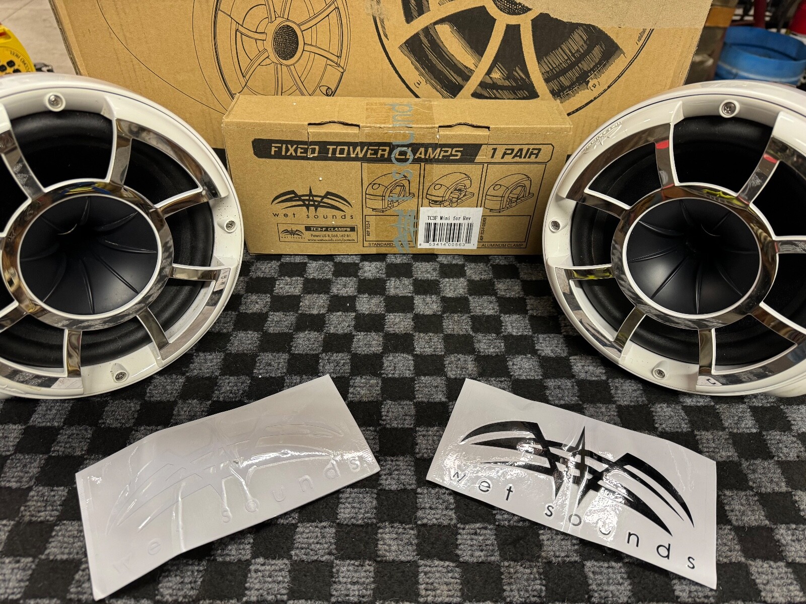 Wet sounds Boat Tower Speakers Rev 8 WFC Barely Used New tower