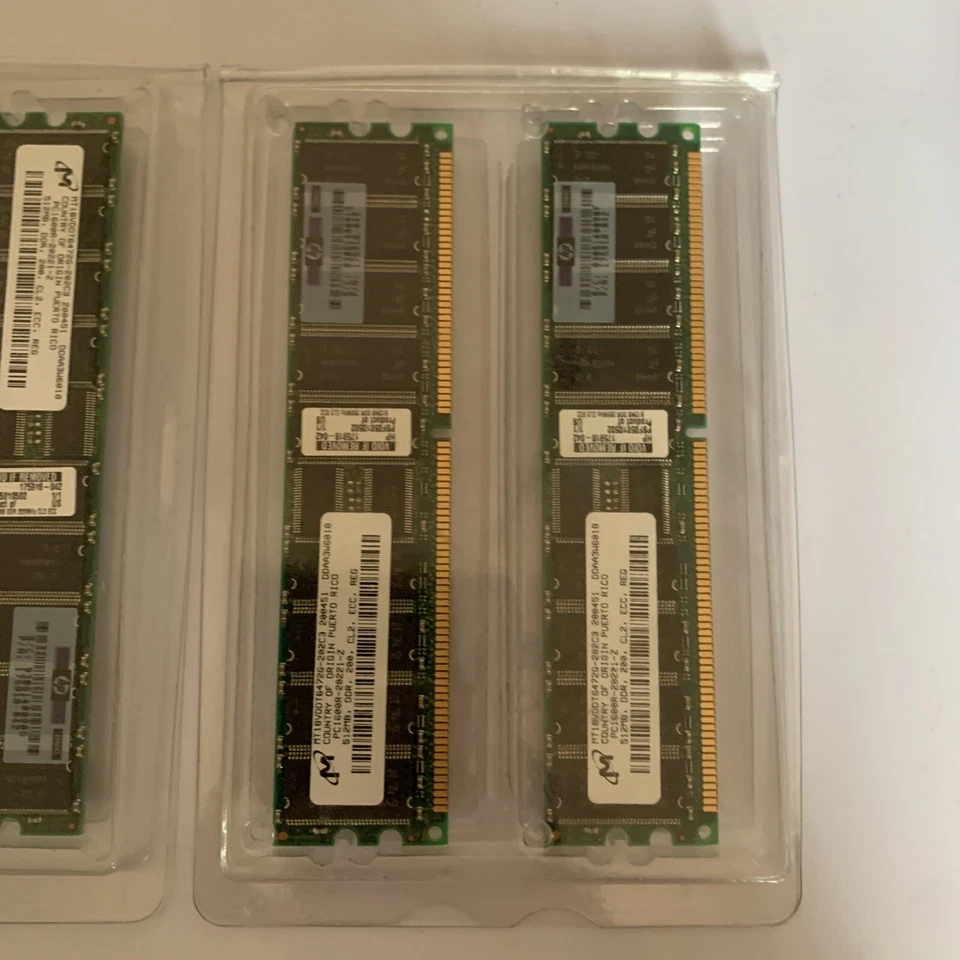 HP 2GB 4x HP 202171-B21 (512 MB, DDR RAM, 200 MHz, DIMM 184-pin) RAM Module NEW - Image 3 of 4
