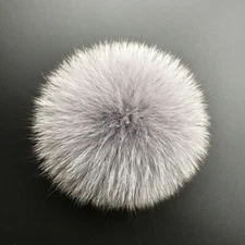 13cm/5" Real Fox Fur Pompom Ball w Snap Button DIY Hat Cap Shoes Accessories