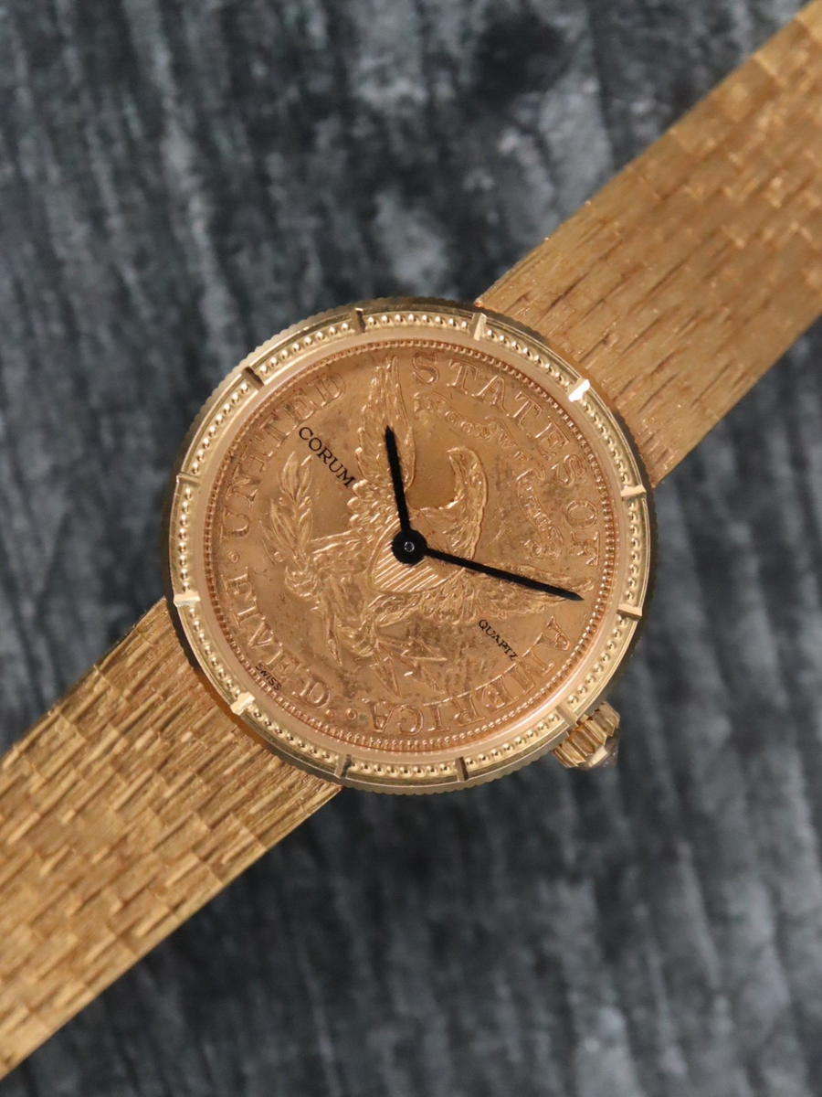 Quartz Corum Coin Corum 18k Ladies $5 Old Coin Watch, Quartz
