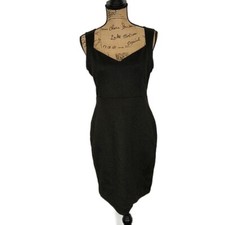 Guess Womens sz 6 Dress Sheath Pencil V Neck Keyhole Open Back
