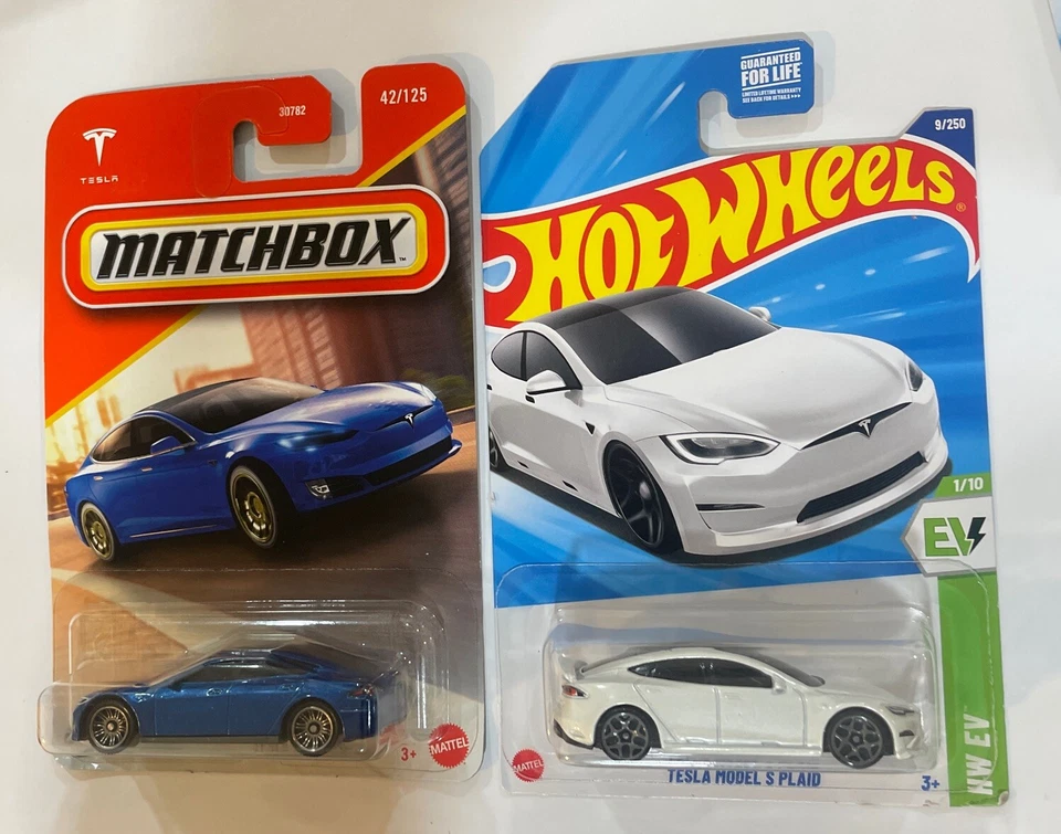 2024 Matchbox Tesla Model S Hotwheel Model S Lot Of 2 - Image 3 of 3