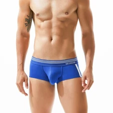 Hot Seobean Men Soft Cotton Underwear Sexy Low Waist Underwear Pouch Boxer Brief